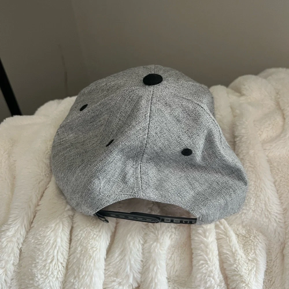 Gray and Black Reckless Snapback Hat